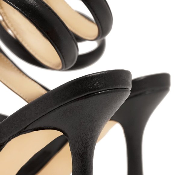 NEW🔥 Coil Spiral Ankle Strap Stiletto Heel Sandal - Picture 7 of 8